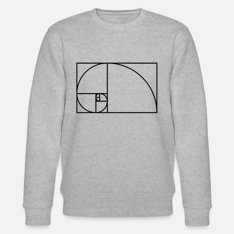 Conception d'escargot de Fibonacci - Sweat bio CHANGER Stanley/Stella Unisexe - gris chiné