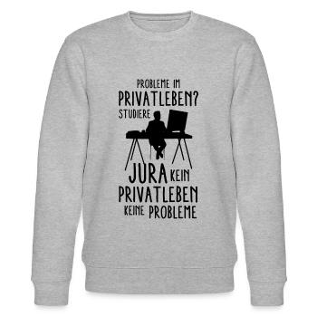 Jura - Stanley/Stella Unisex Bio-Sweatshirt CHANGER  - Grau meliert - Vorne - Nik (191cm) & Marisol (170cm)