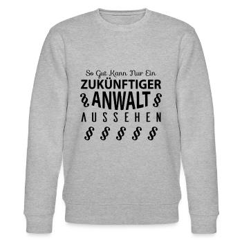 Studium Jura - Stanley/Stella Unisex Bio-Sweatshirt CHANGER  - Grau meliert - Vorne - Nik (191cm) & Marisol (170cm)