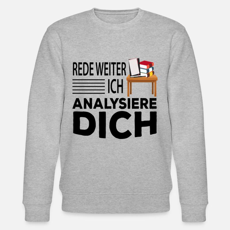 Psychologie Student Spruch - Stanley/Stella Unisex Bio-Sweatshirt CHANGER  - Grau meliert