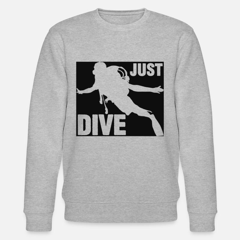 Just Dive Diver - Stanley/Stella CHANGER Unisex Organic Sweatshirt - heather grey