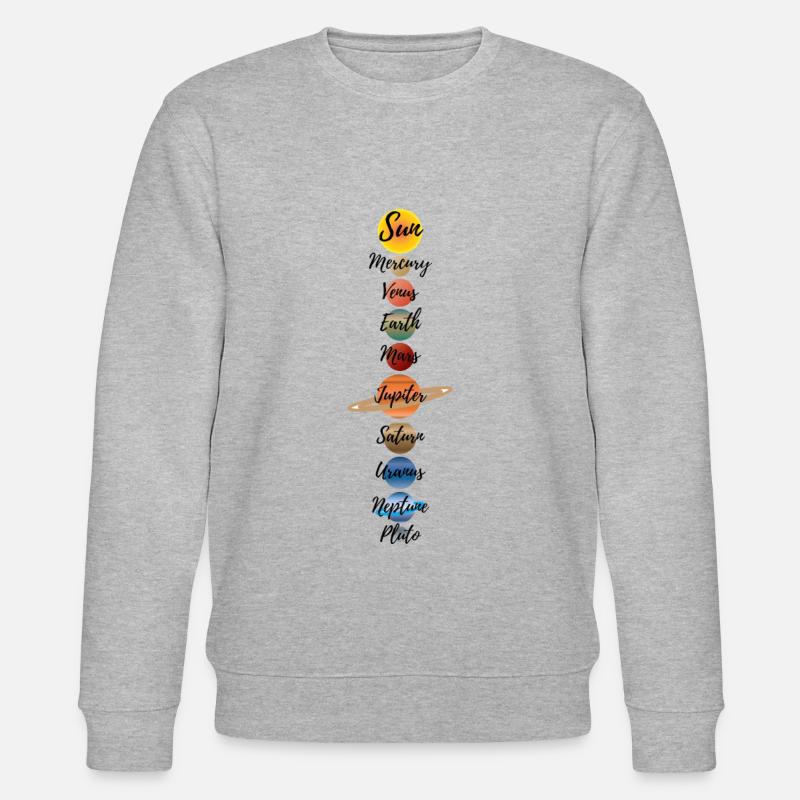 Sonnensystem Astronomie Liebesgeschenk - Stanley/Stella Unisex Bio-Sweatshirt CHANGER  - Grau meliert