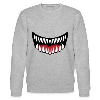 Gesichtsmaske Mundbedeckung Maske Schnauze Gesicht - Stanley/Stella Unisex Bio-Sweatshirt CHANGER  - Grau meliert - Vorne - Nik (191cm) & Marisol (170cm)
