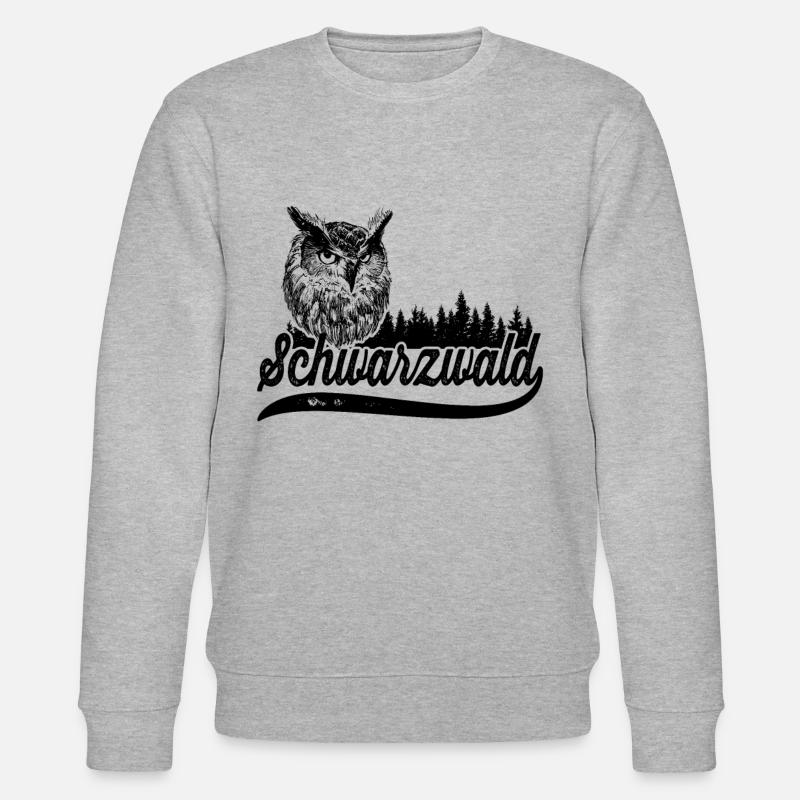 Schwarzwald Eule - Stanley/Stella Unisex Bio-Sweatshirt CHANGER  - Grau meliert
