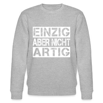 Einzig aber nicht artig - Stanley/Stella Unisex Bio-Sweatshirt CHANGER  - Grau meliert - Vorne - Nik (191cm) & Marisol (170cm)