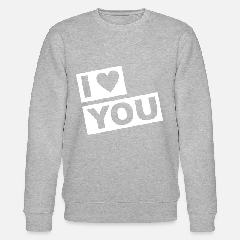 je t'aime - Sweat bio CHANGER Stanley/Stella Unisexe - gris chiné