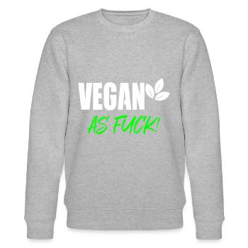 Vegan as fuck vegan vegan - Sweat bio CHANGER Stanley/Stella Unisexe - gris chiné - Devant - Nik (191cm) & Marisol (170cm)