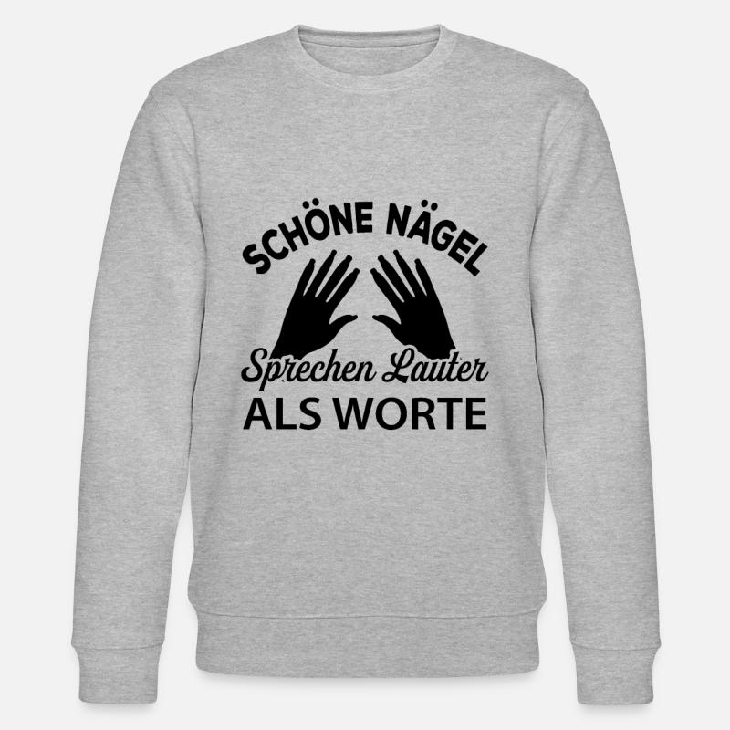 Nageldesigner Geschenkidee - Stanley/Stella Unisex Bio-Sweatshirt CHANGER  - Grau meliert