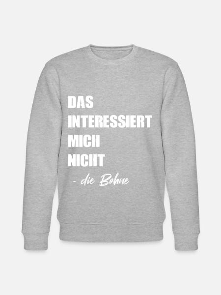 Das interessiert mich nicht -die Bohne - Stanley/Stella Unisex Bio-Sweatshirt CHANGER  - Grau meliert