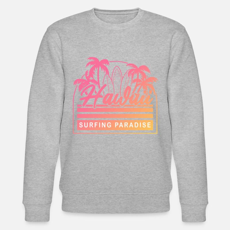 Hawaii Surfing Paradise - Stanley/Stella Unisex Bio-Sweatshirt CHANGER  - Grau meliert