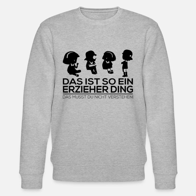 Erzieherin Geschenk - Stanley/Stella Unisex Bio-Sweatshirt CHANGER  - Grau meliert