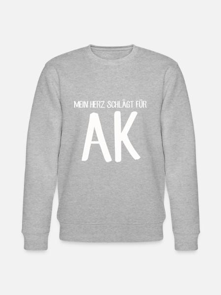 Mein Herz schlägt für AK Altenkirchen Heimat Liebe - Stanley/Stella Unisex Bio-Sweatshirt CHANGER - Grau meliert