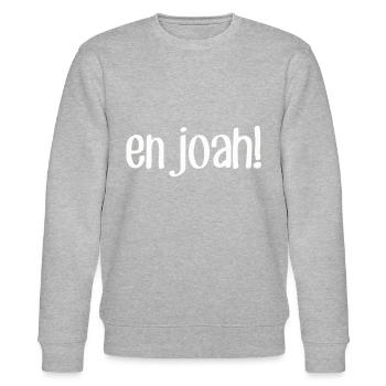 EN JOAH - Siegerländer Wittgensteiner Platt Siegen - Stanley/Stella Unisex Bio-Sweatshirt CHANGER  - Grau meliert - Vorne - Nik (191cm) & Marisol (170cm)
