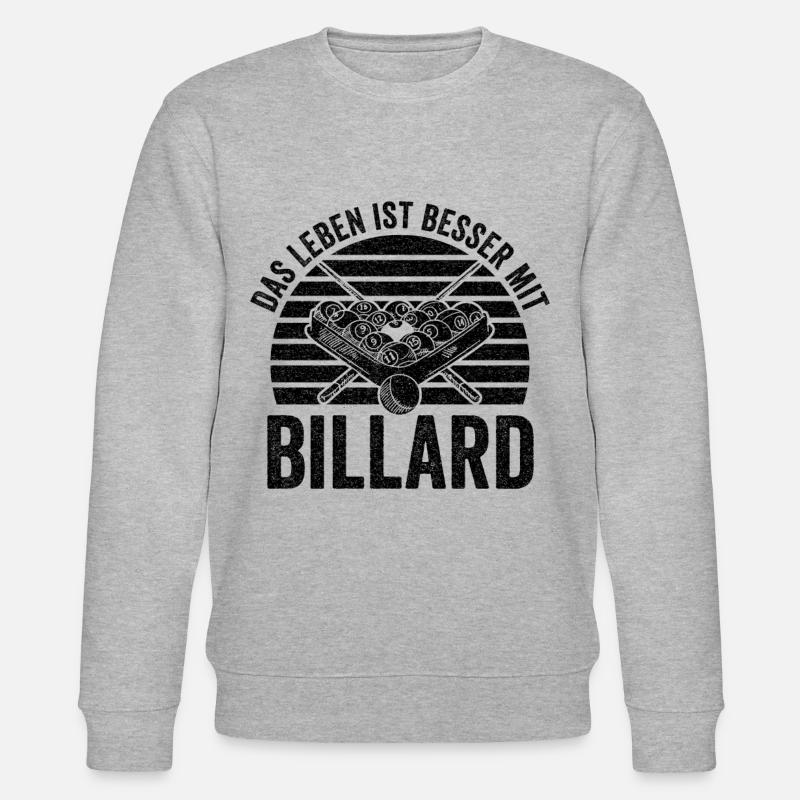 Billard Billards - Stanley/Stella Unisex Bio-Sweatshirt CHANGER  - Grau meliert