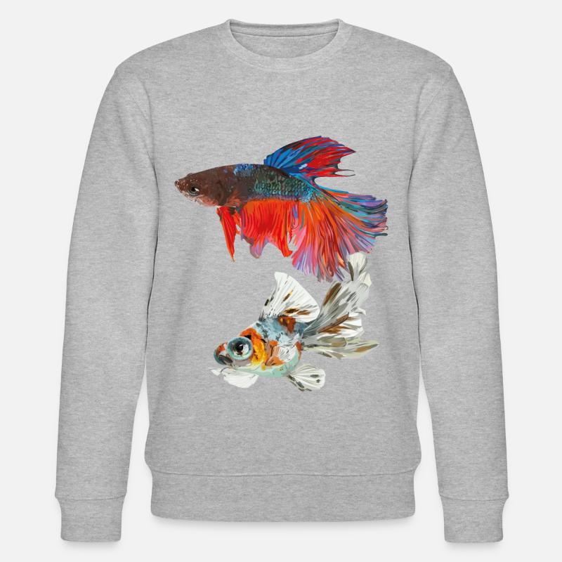 Fische - Stanley/Stella Unisex Bio-Sweatshirt CHANGER  - Grau meliert