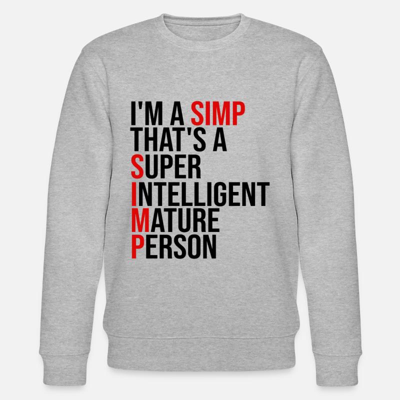 Simp meme cadeau - Sweat bio CHANGER Stanley/Stella Unisexe - gris chiné