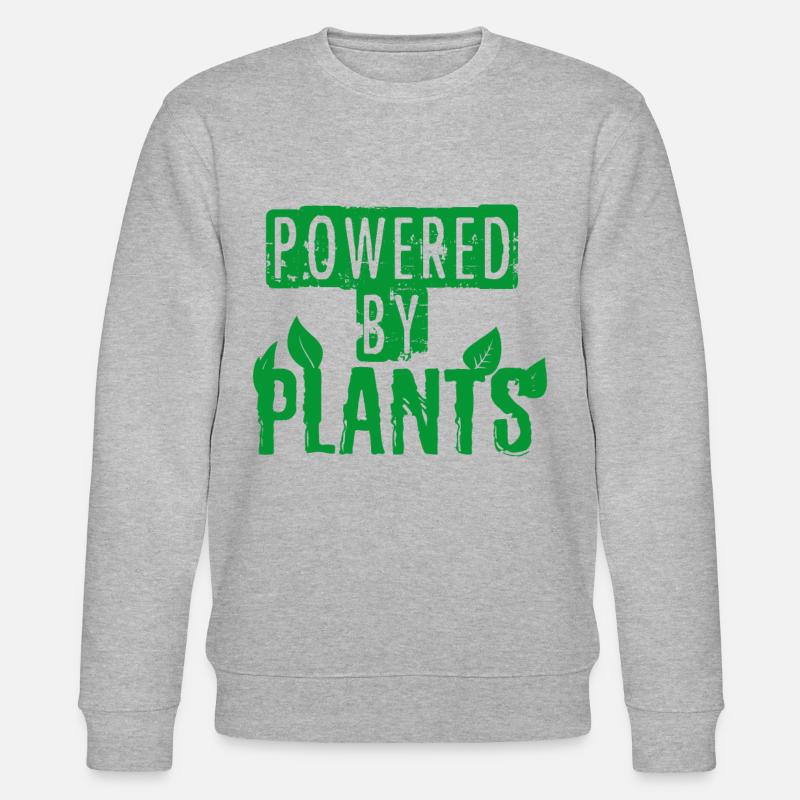 Propulsé par des plantes végétaliennes - Sweat bio CHANGER Stanley/Stella Unisexe - gris chiné