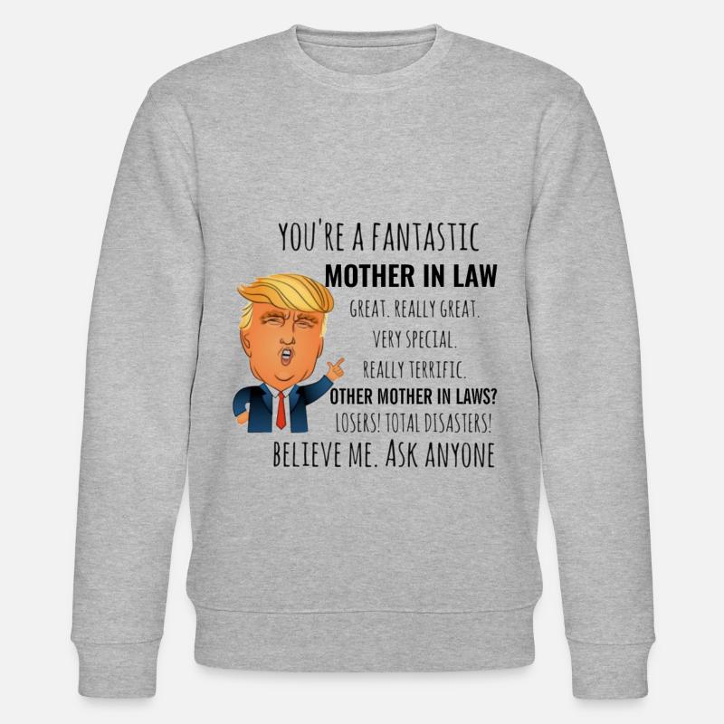 Schwiegermutter Bestes Geschenk - Stanley/Stella Unisex Bio-Sweatshirt CHANGER  - Grau meliert