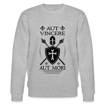 Templar Helmet - Stanley/Stella CHANGER Unisex Organic Sweatshirt - heather grey - Front - Nik (191cm) & Marisol (170cm)
