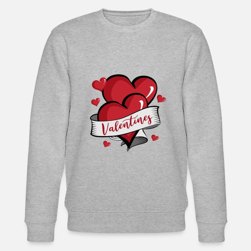 Coeurs de cadeau de couple Saint Valentin - Sweat bio CHANGER Stanley/Stella Unisexe - gris chiné