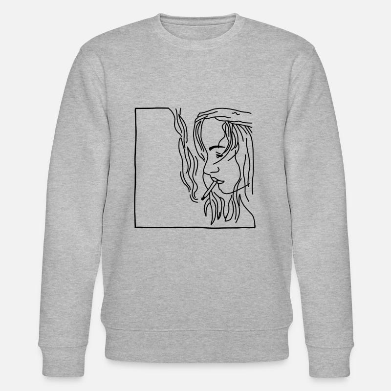 Smoke Rauchen Zigarette - Stanley/Stella Unisex Bio-Sweatshirt CHANGER  - Grau meliert