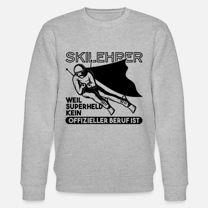 Geschenk Skilehrer - Stanley/Stella Unisex Bio-Sweatshirt CHANGER  - Grau meliert