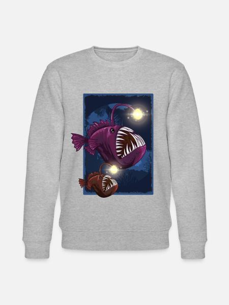 Anglerfish Lantern - Stanley/Stella CHANGER Unisex Organic Sweatshirt - heather grey
