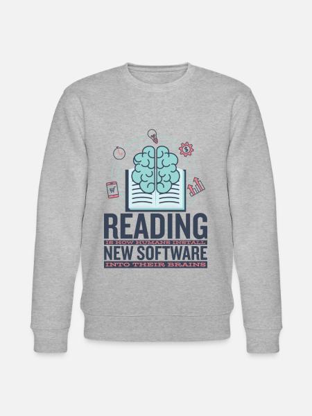 Read Readers' Readers Books Librarian - Stanley/Stella CHANGER Unisex Organic Sweatshirt - heather grey
