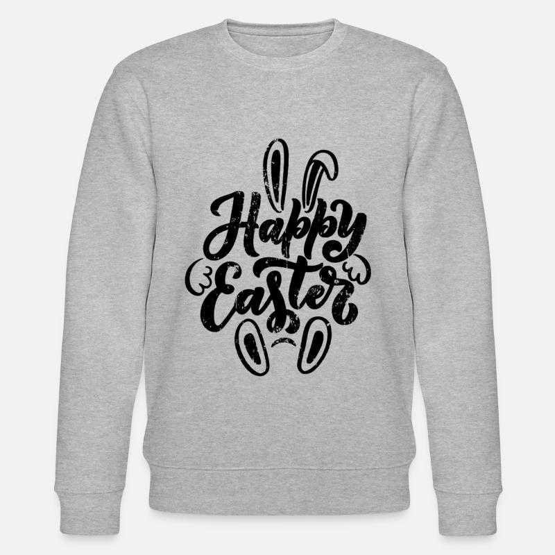 Happy Easter - Ostern Geschenkidee - Stanley/Stella Unisex Bio-Sweatshirt CHANGER  - Grau meliert