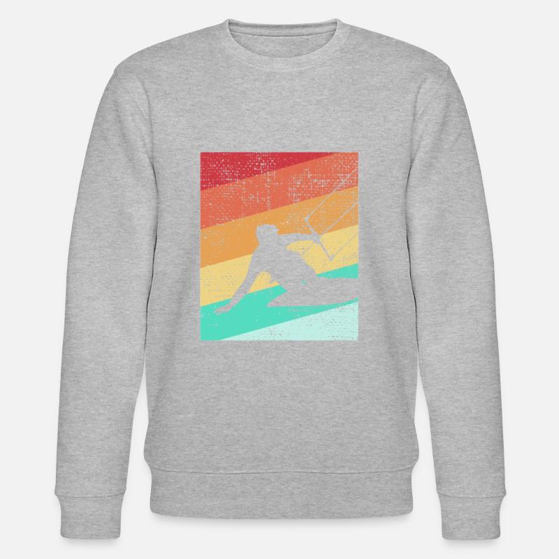 Kite kitesurfer kiteboarding kitesurfing - Stanley/Stella CHANGER Unisex Organic Sweatshirt - heather grey