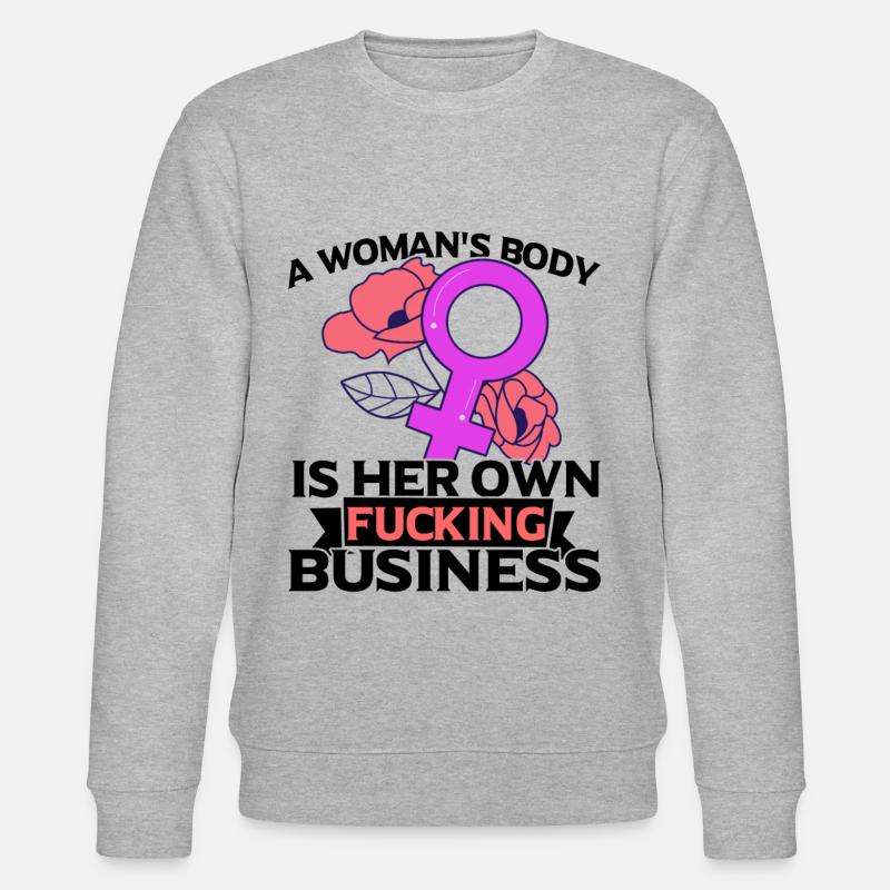 Feministin Feminismus Emanzipation Geschenk - Stanley/Stella Unisex Bio-Sweatshirt CHANGER - Grau meliert