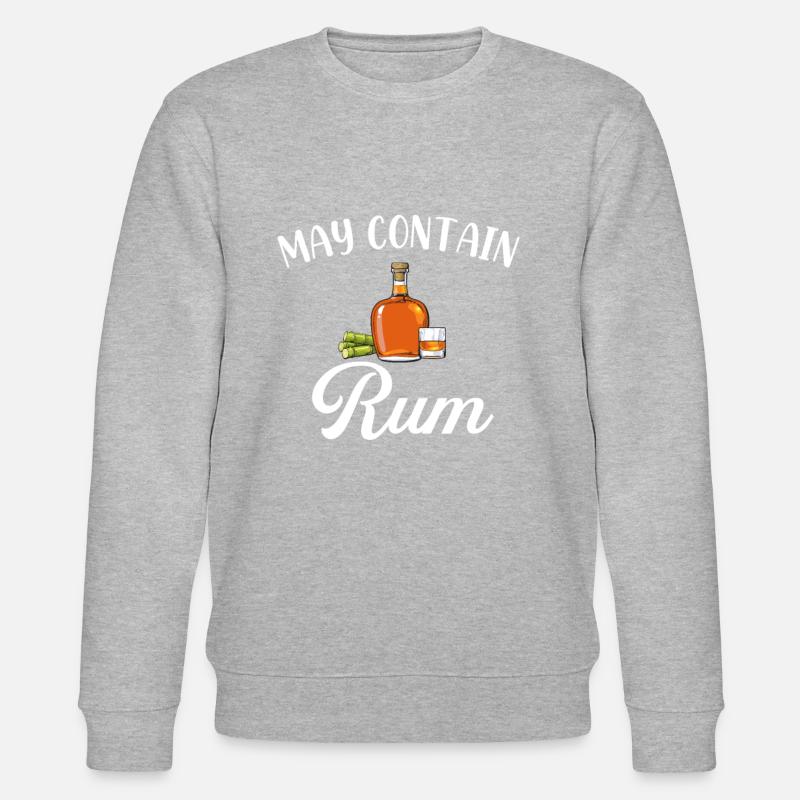 Kann Rum, Rum enthalten - Stanley/Stella Unisex Bio-Sweatshirt CHANGER  - Grau meliert
