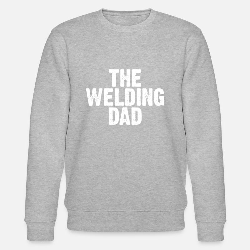 Welder Papa Welding Craftsman - Stanley/Stella CHANGER Unisex Organic Sweatshirt - heather grey