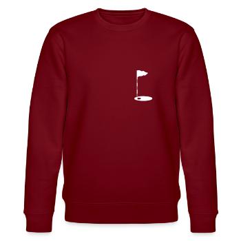 Golfen Golf Golfer Golfball - Stanley/Stella Unisex Bio-Sweatshirt CHANGER  - Burgunderrot - Vorne - Nik (191cm) & Marisol (170cm)