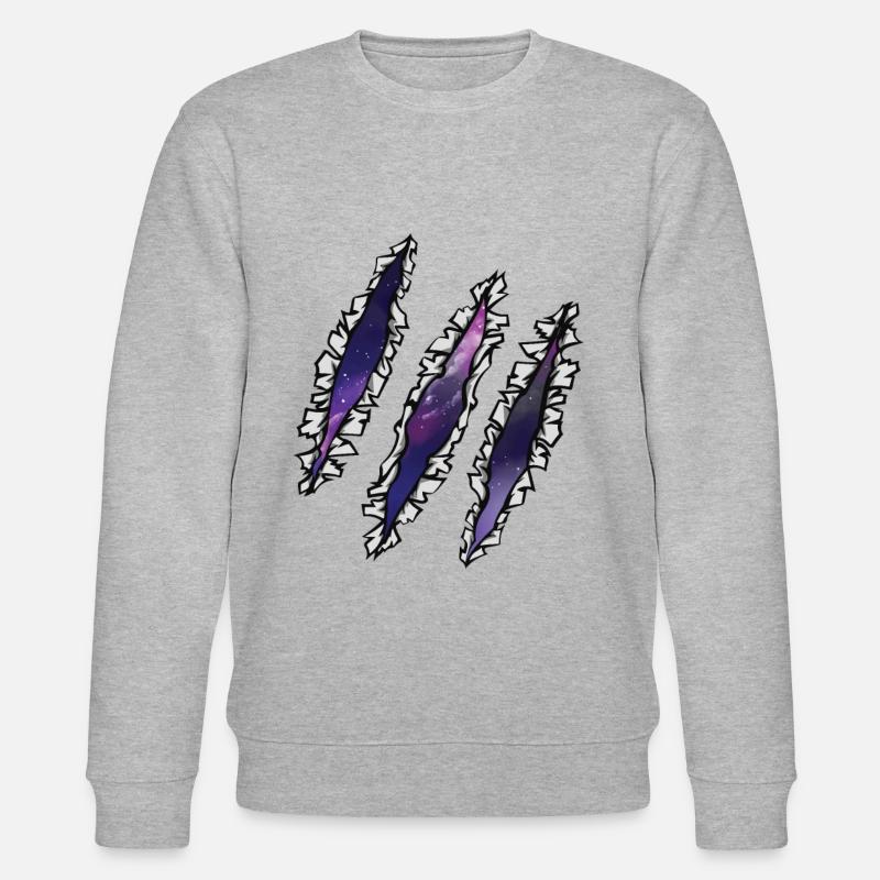 Scratch Galaxy Weltall Weltraum - Stanley/Stella Unisex Bio-Sweatshirt CHANGER  - Grau meliert