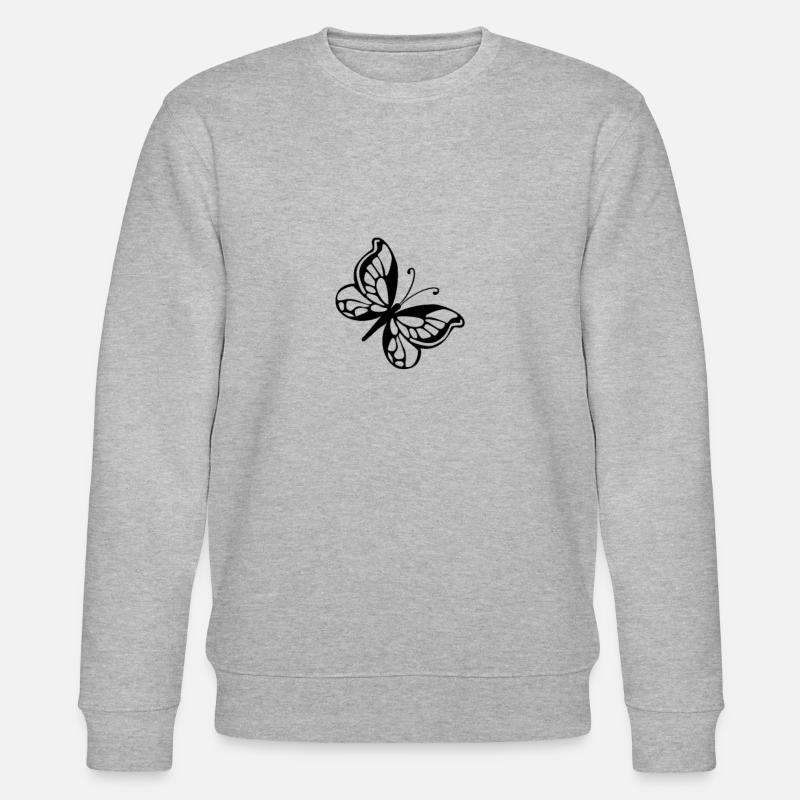 Papillons insectes papillons - Sweat bio CHANGER Stanley/Stella Unisexe - gris chiné