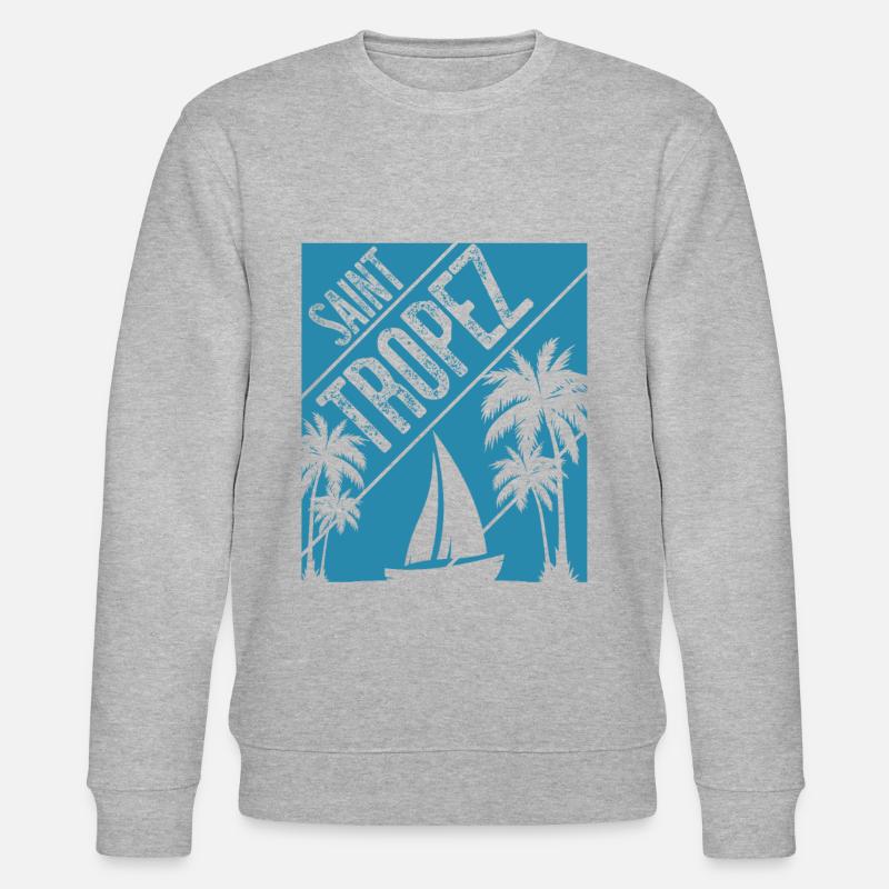 Saint Tropez Sailing Palms - Sweat bio CHANGER Stanley/Stella Unisexe - gris chiné