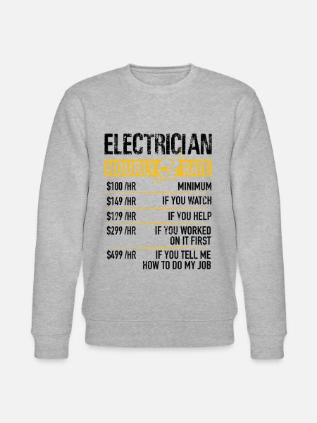 Elektriker Timpris elektriker Journeyman's Exam - Ekologisk sweatshirt CHANGER unisex från Stanley/Stella - gråmelerad