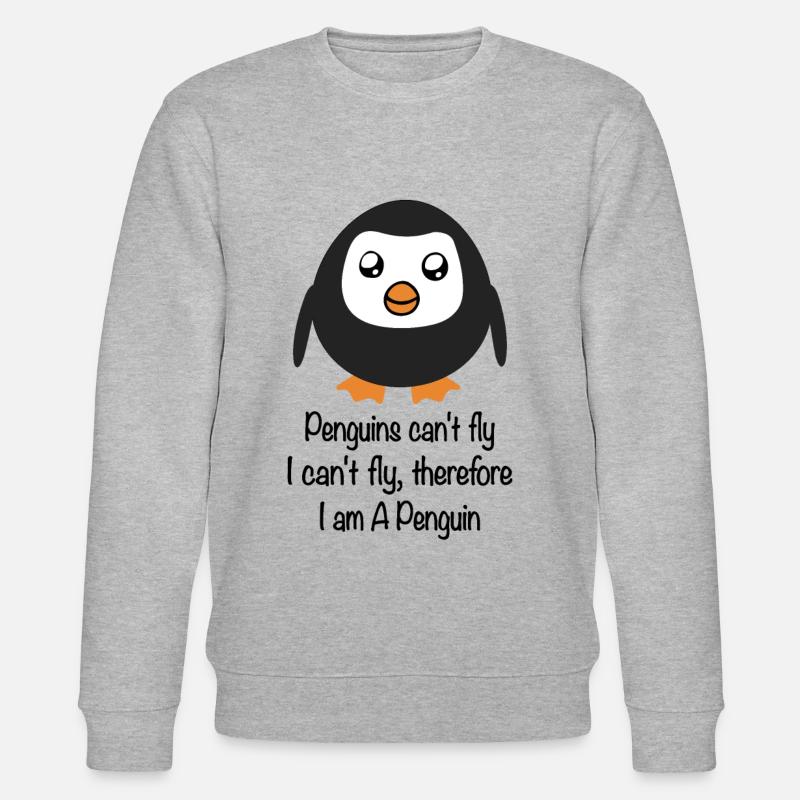 Pinguin Geschenk - Stanley/Stella Unisex Bio-Sweatshirt CHANGER  - Grau meliert
