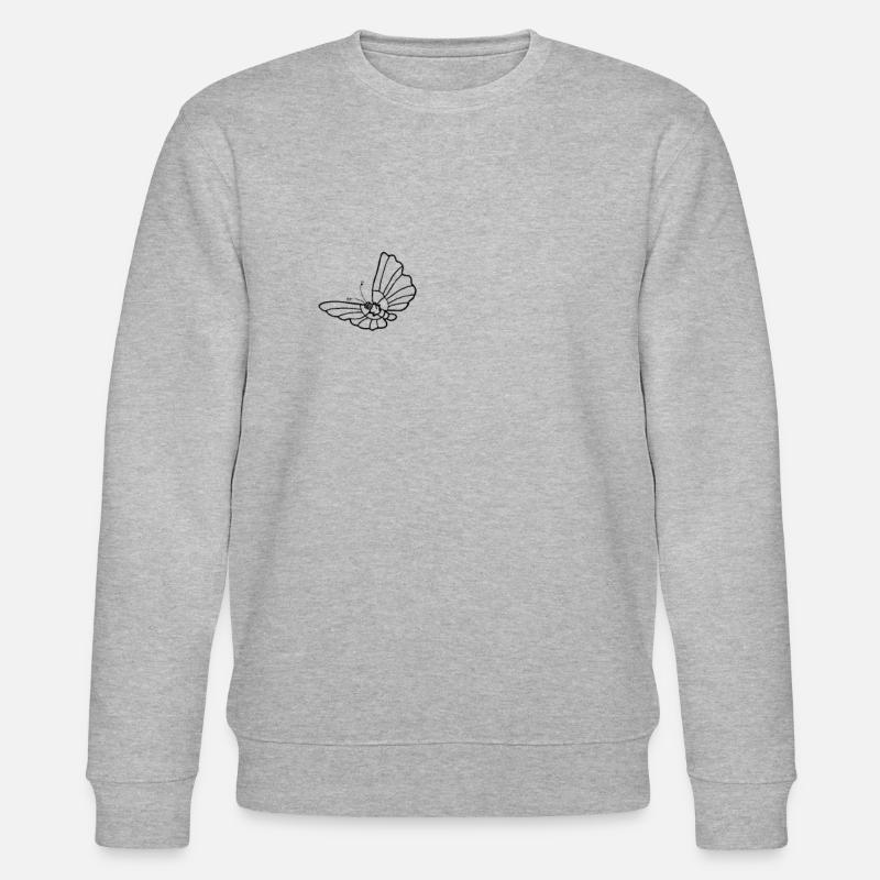 Schmetterling Insekt Schmetterlinge - Stanley/Stella Unisex Bio-Sweatshirt CHANGER  - Grau meliert