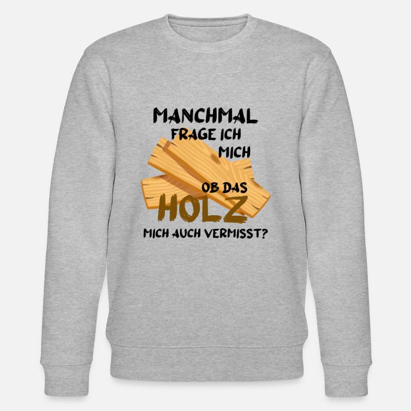 Holz geschenk - Stanley/Stella Unisex Bio-Sweatshirt CHANGER  - Grau meliert
