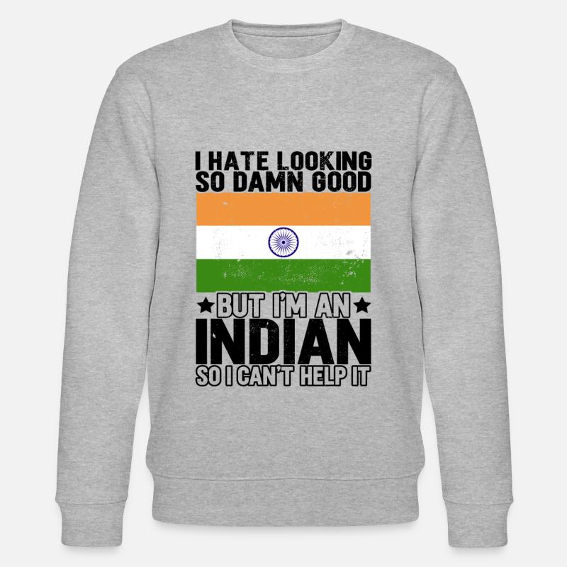 Indische Herkunft Inder - Stanley/Stella Unisex Bio-Sweatshirt CHANGER  - Grau meliert