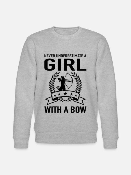 Archery Girl Archer Archery - Stanley/Stella CHANGER Unisex Organic Sweatshirt - heather grey