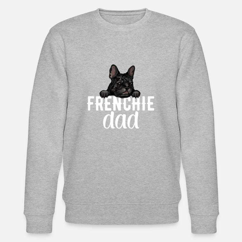 Frenchie Papa Français Bulldog - Sweat bio CHANGER Stanley/Stella Unisexe - gris chiné