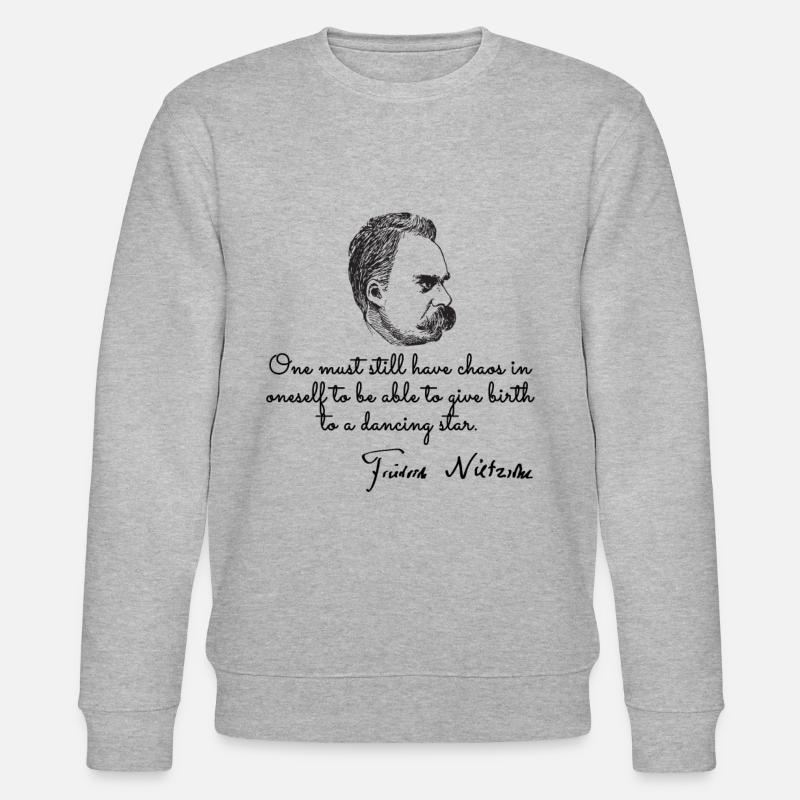 Philosopher nietzsche - Stanley/Stella Unisex Bio-Sweatshirt CHANGER  - Grau meliert