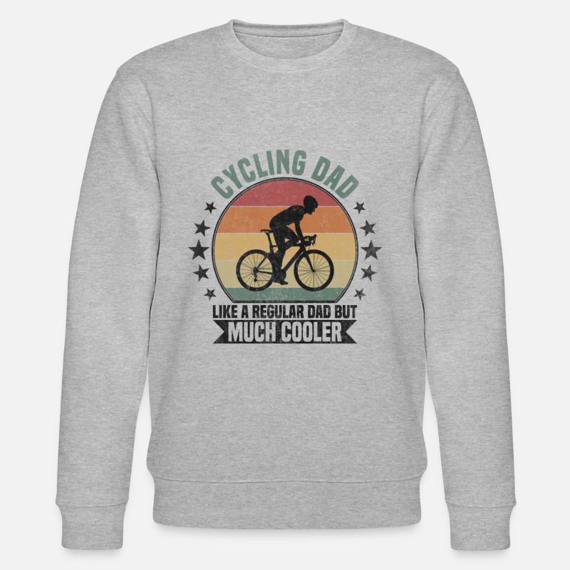 Cycling dad - Stanley/Stella Unisex Bio-Sweatshirt CHANGER  - Grau meliert