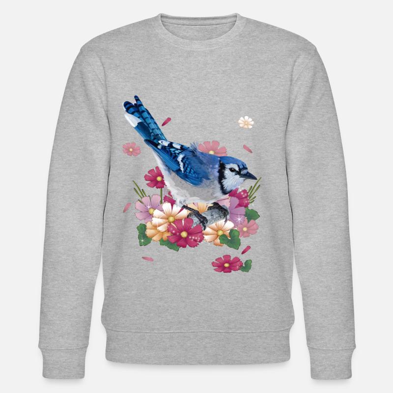 Blaue Chara - Stanley/Stella Unisex Bio-Sweatshirt CHANGER  - Grau meliert