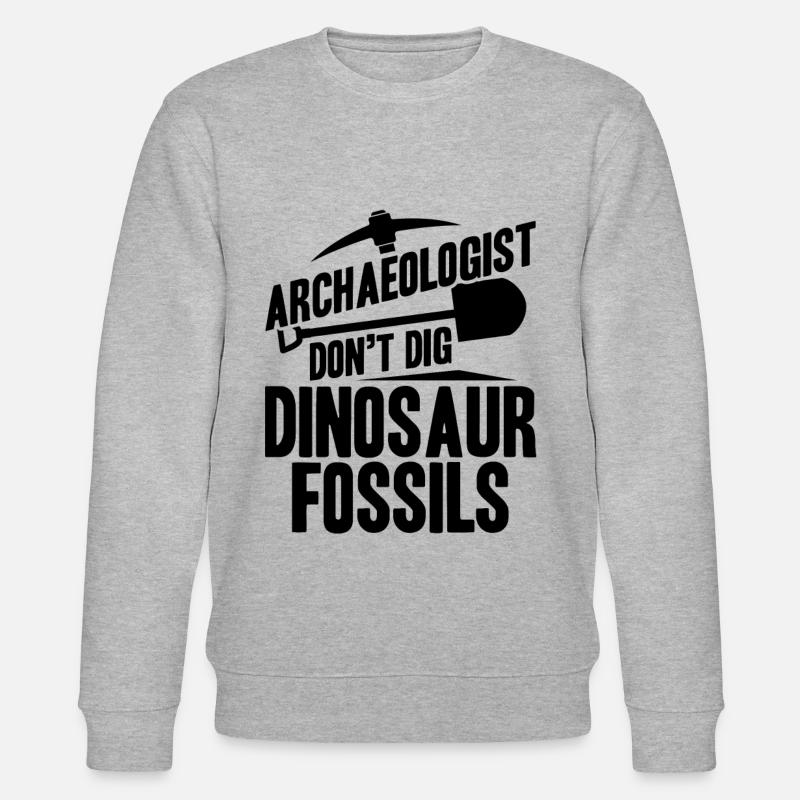 Archäologe Gräbt Dinosaurierfossilien Nicht - Stanley/Stella Unisex Bio-Sweatshirt CHANGER  - Grau meliert
