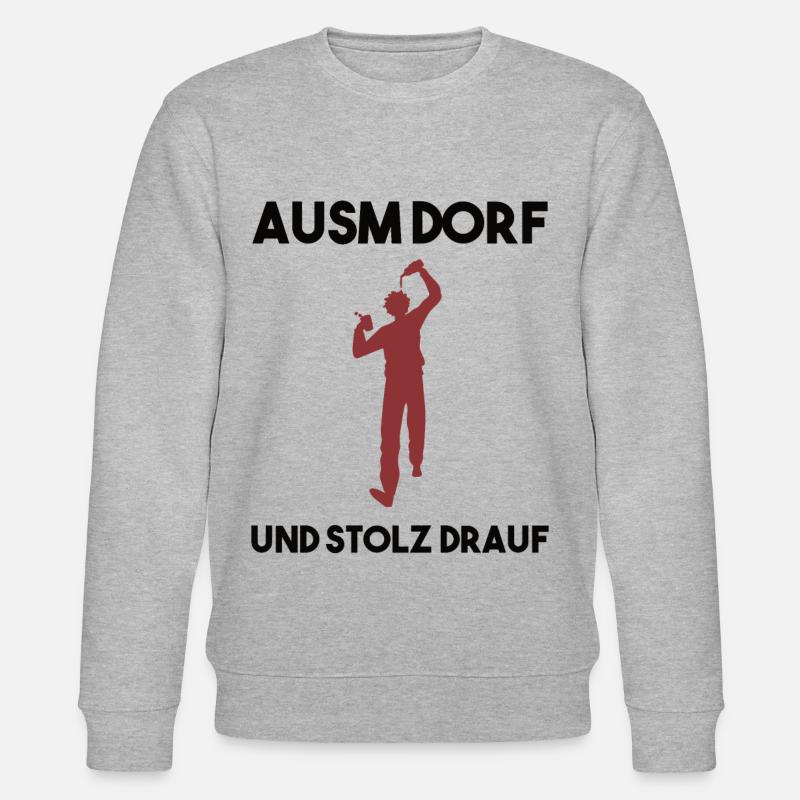 Dorfleben Spruch - Stanley/Stella Unisex Bio-Sweatshirt CHANGER  - Grau meliert