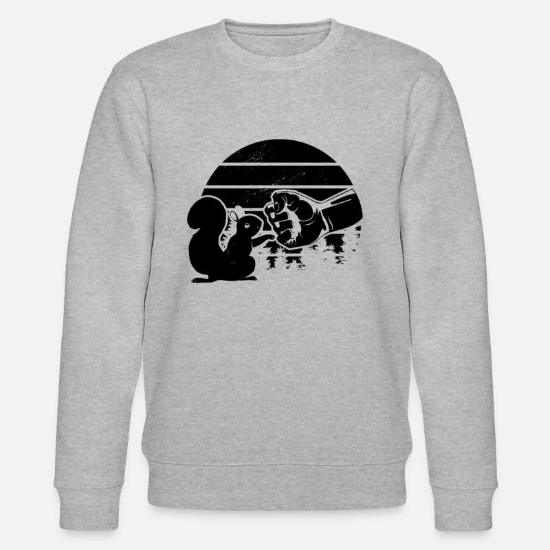 Eichhörnchen Fauststoß Eichhörnchen Liebhaber - Stanley/Stella Unisex Bio-Sweatshirt CHANGER  - Grau meliert